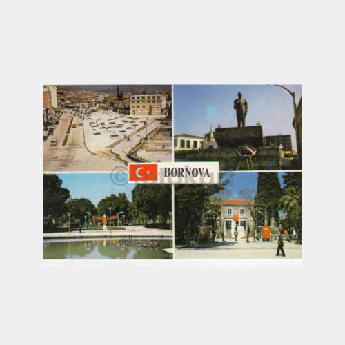 1975 İzmir Bornova 4 Görünüş Kartpostal