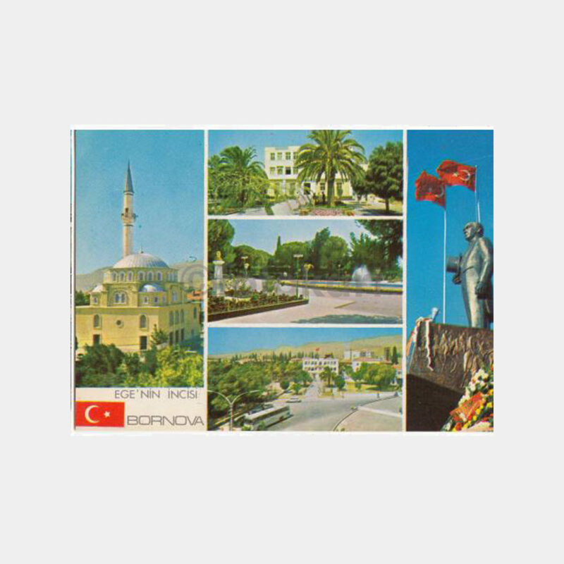 1975 İzmir Bornova Muhtelif Görünüşü Kartpostal