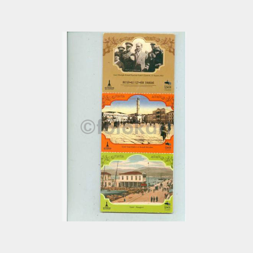 Resimli İzmir Tarihi Kart Albümü - 10 Adet Kart