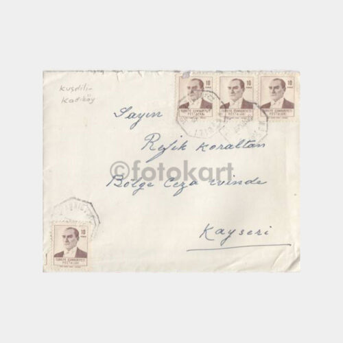 1962 Kadıköy Kuşdili Sekizgen Damgalı Zarf