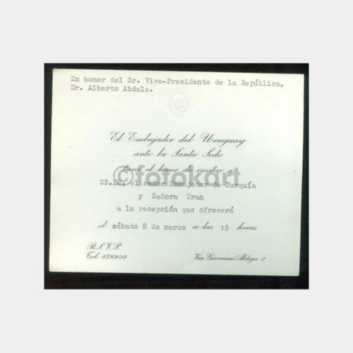 1969 Konsolosluk Davetiyesi