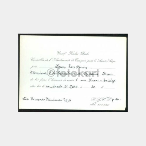 1969 Konsolosluk Davetiyesi