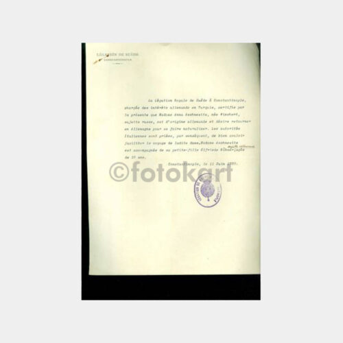 1920 İstanbul - İsveç Konsolosluğu Yazısı