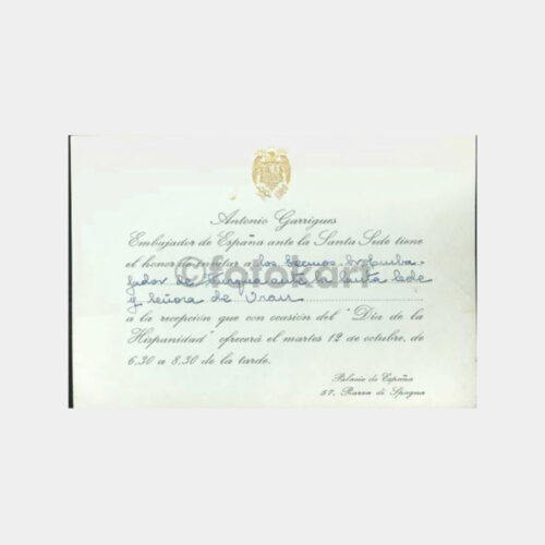 1969 Konsolosluk Davetiyesi - İspanya