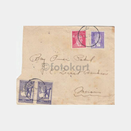 1952 Beylerbeyi Damgalı Mersin Varışlı Pullu Zarf