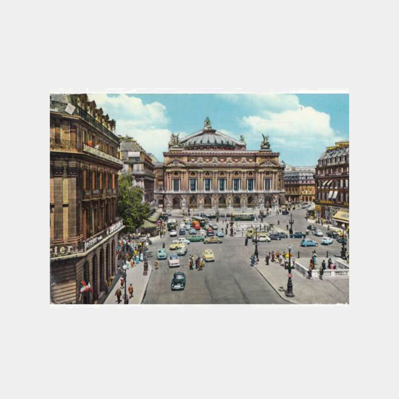 1961 Paris Opera Binası -Postadan Geçmiş- Kartpostal