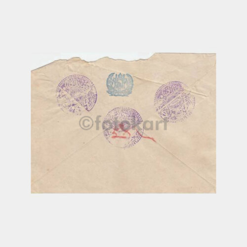 Osmanlıca Yazılı İlginç Damgalı Zarf