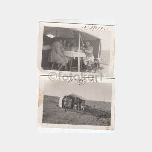 1946 Pendik Kamp Hatırası Konulu 2 Adet Fotoğraf