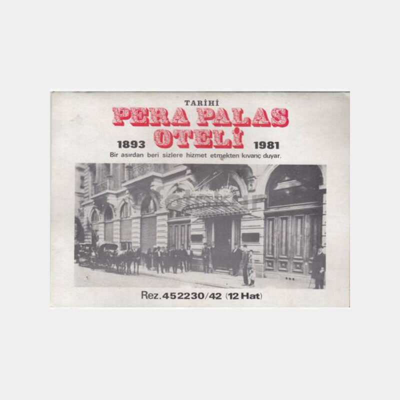 1981 Pera Palas Otel Fotoğraf Kabı