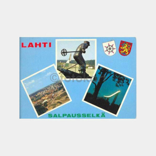 1974 Finlandiya Kış Spor Damgalı Kartpostal