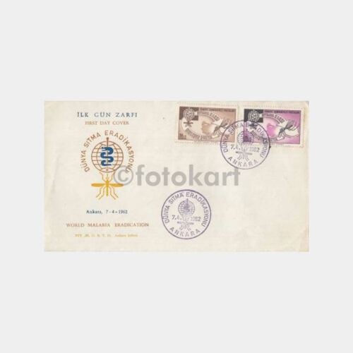 1962 Dünya Sıtma Eradikisyonu Tıp Konulu FDC
