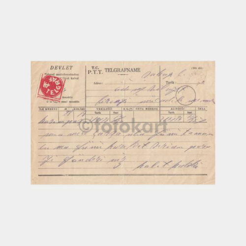 1934 Ödemiş Tıp Konulu Telgraf
