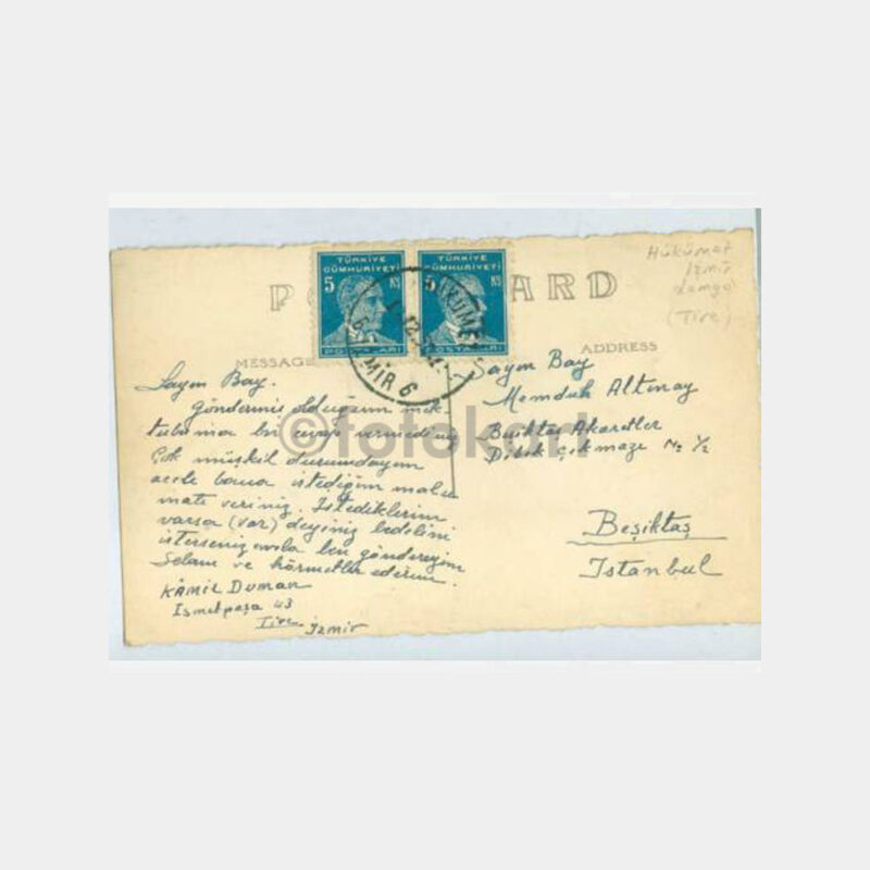 1954 Tire Genel Görünüş Kartpostal - Görsel 2