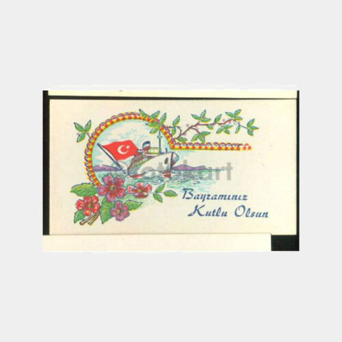 1940 Bayrak Gemi Tebrik Kartı