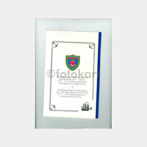 1973 Deniz Kuvvetleri Gemi Tören Davetiyesi