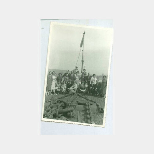 1940 Gemi Güvertesinde Grup Görünüş Fotoğraf