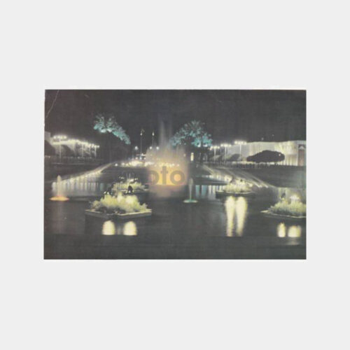 1967 İzmir Fuarı Gece Görünüşü Kartpostal