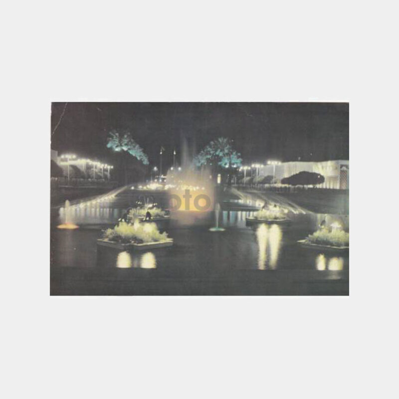 1967 İzmir Fuarı Gece Görünüşü Kartpostal