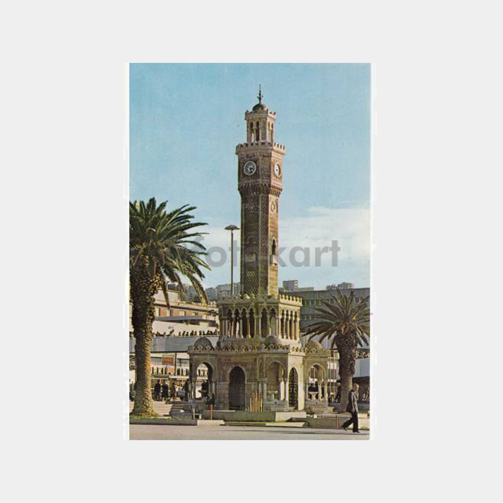1976 İzmir Saat Kulesi Kartpostal