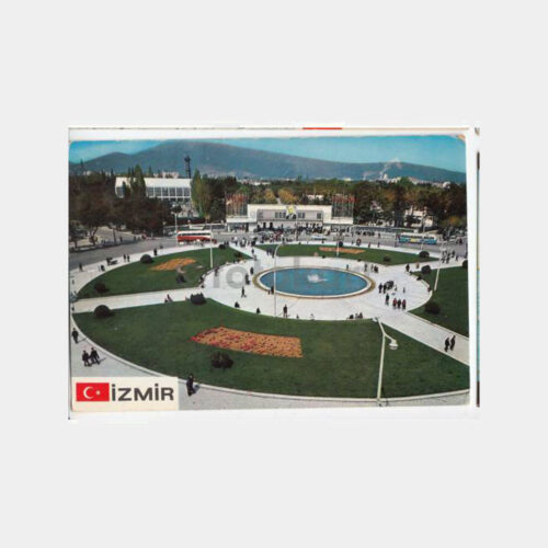 1975 İzmir Fuarı Kapısı Görünüşü Kartpostal