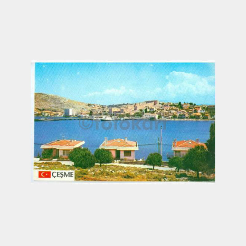 1966 İzmir - Çeşme Kalesi Görünüş Kartpostal