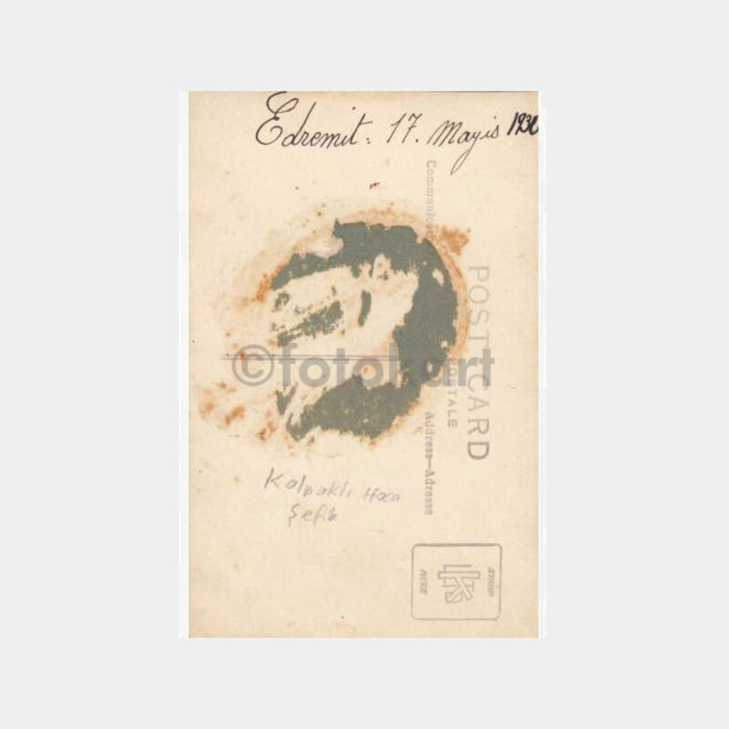 1930 Edremit Kalpaklı Şefik Hoca Fotoğrafı - Görsel 2