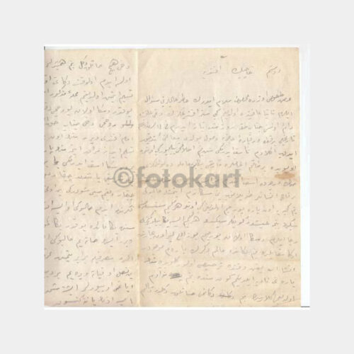 Osmanlıca Mektup Belgesi-Mühürlü