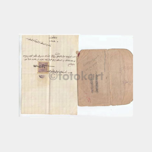 1926 Osmanlıca Makbuz, Zarfı ile Birlikte