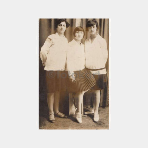 1930 Öğrenci Genç Kızlar Stüdyo Fotoğraf