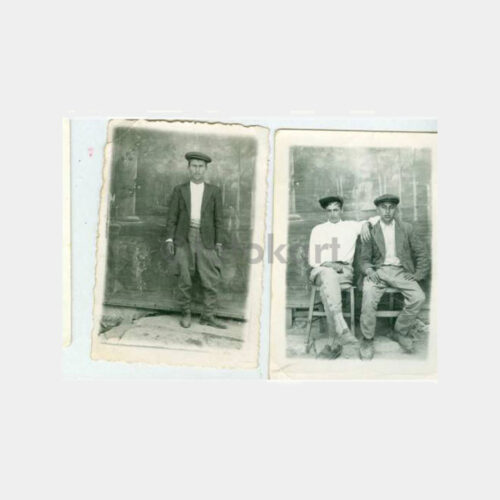 1939 Stüdyo Arka Plan - Baylar 2 Adet Fotoğraf