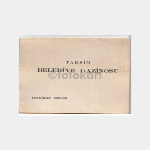 1968 Taksim Belediye Gazinosu Fotoğraf Kabı