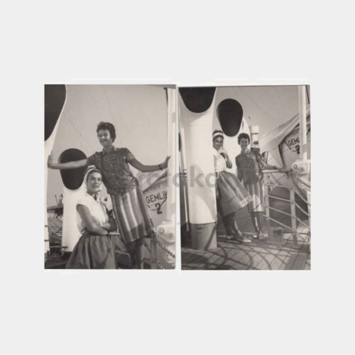 1968 Gemlik Vapurunda Kadınlar 3 Adet Fotoğraf