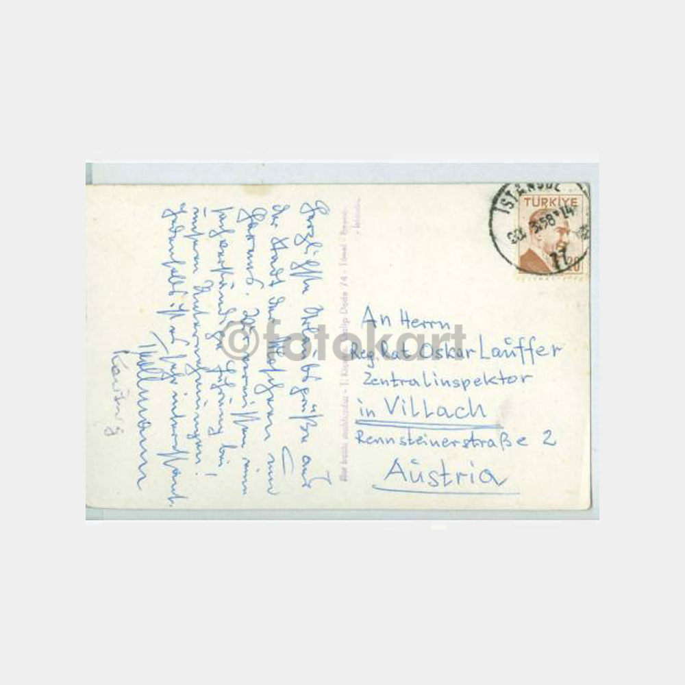 1958 Ortaköy Sırtlarından Boğaziçi - Gülcemal Vapuru Kartpostal - Görsel 2
