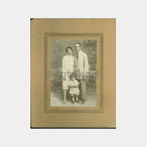 1929 Aile Görünüş -Arka Plan- Stüdyo Fotoğraf