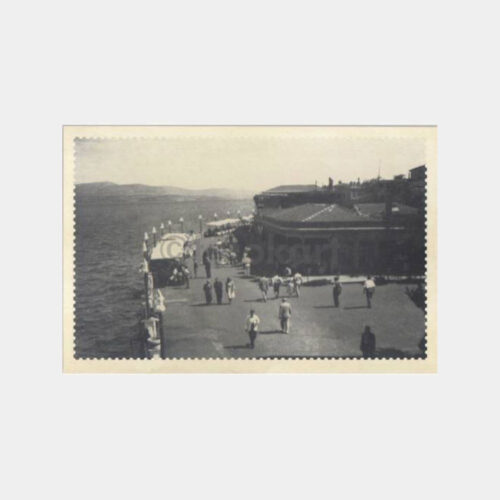 1954 Büyükada Sahil Reprodüksiyon Baskı Kartpostal