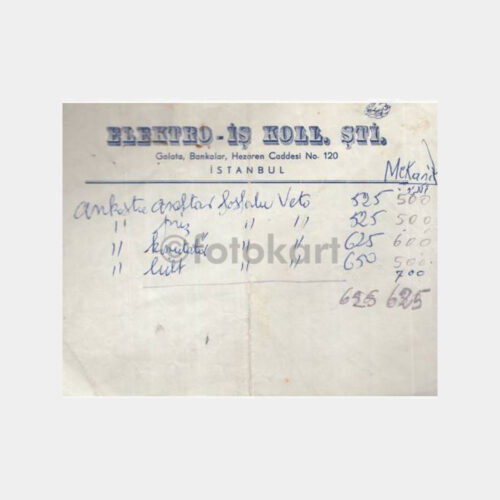 1955 Beyoğlu Galata İşyeri Zarfı