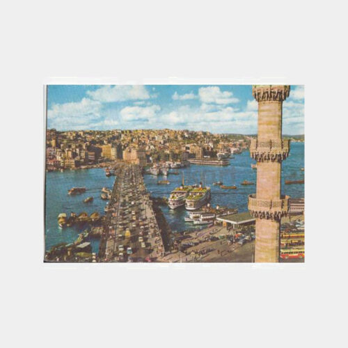 1970 Galata Köprüsü Görünüş Kartpostal