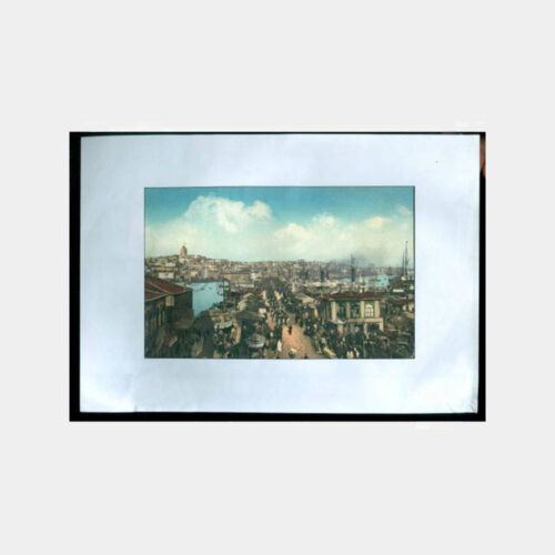 Galata Köprüsü Konulu Baskı Resim