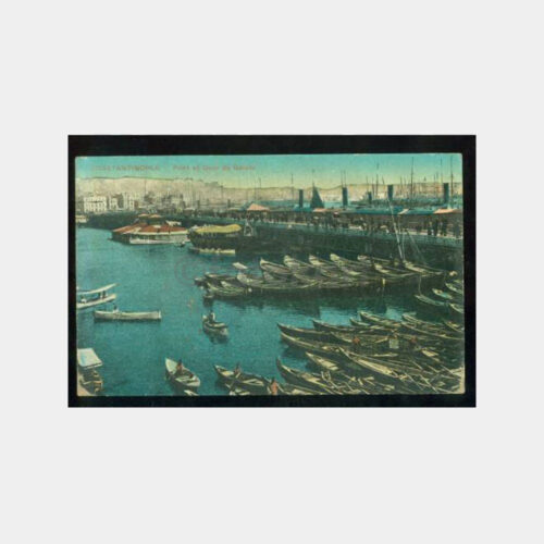 1900 Galata Köprüsü Görünüş Kartpostal