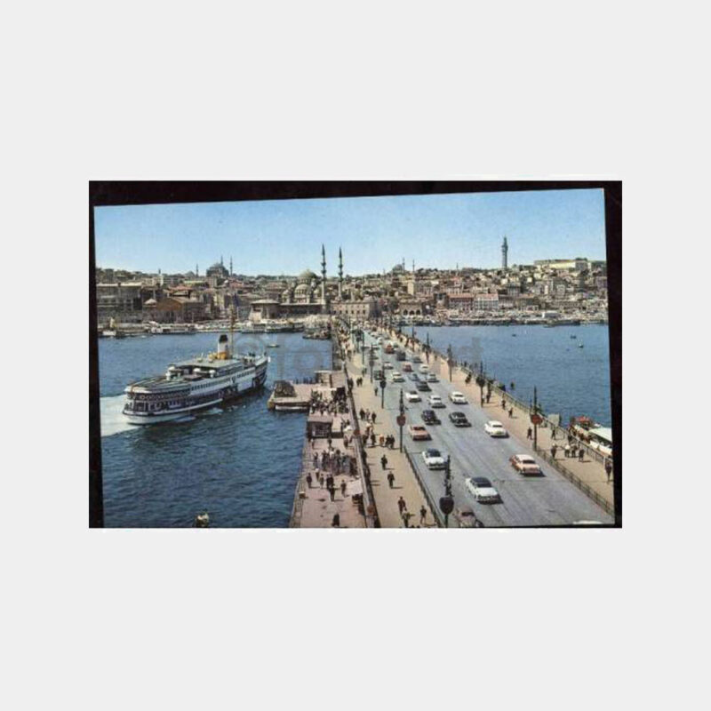 İstanbul Galata Köprüsü Görünüş Kartpostal