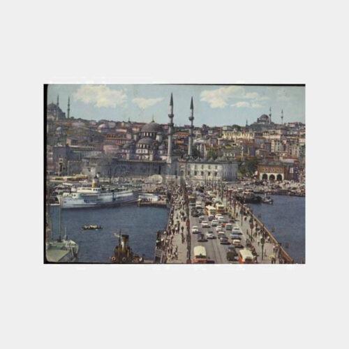 1965 Uçak Pullu Galata Köprüsü Kartpostal
