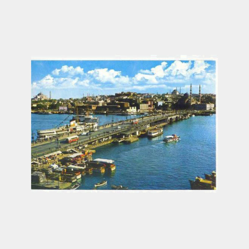 İstanbul Galata Köprüsü Görünüş Kartpostal