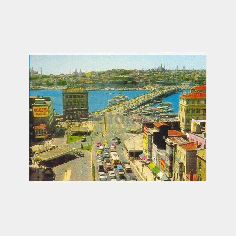Karaköy Meydanı ve Galata Köprüsü Kartpostal
