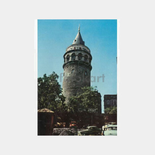 1970 İstanbul Galata Kulesi Görünüş Kartpostal