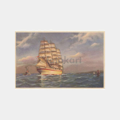 Yelkenli Gemi Konulu Tebrik Kartı