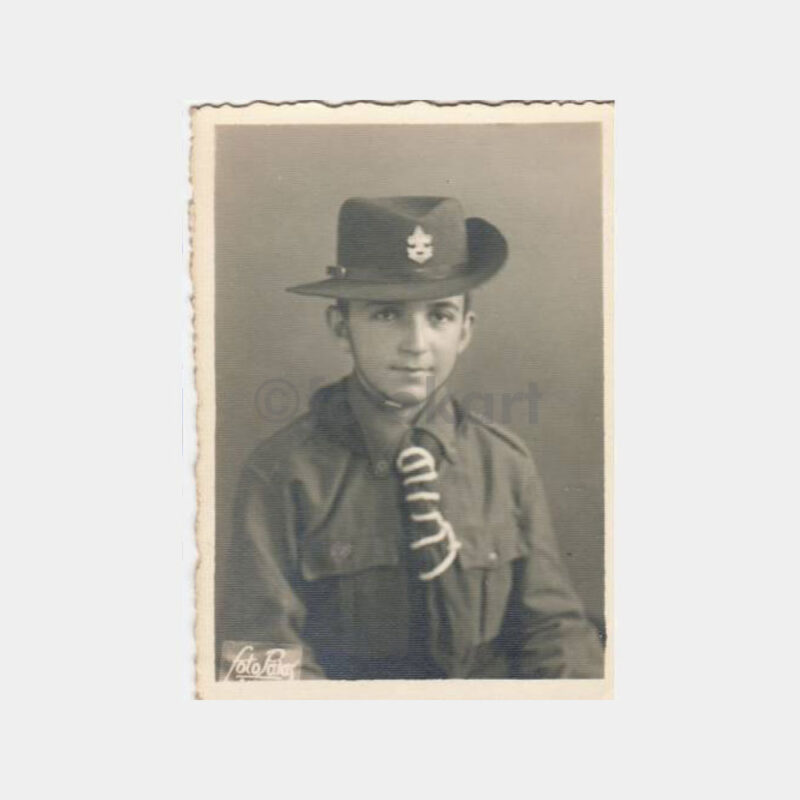 1940 İzci Genç -Foto Palas- Stüdyo Fotoğrafı