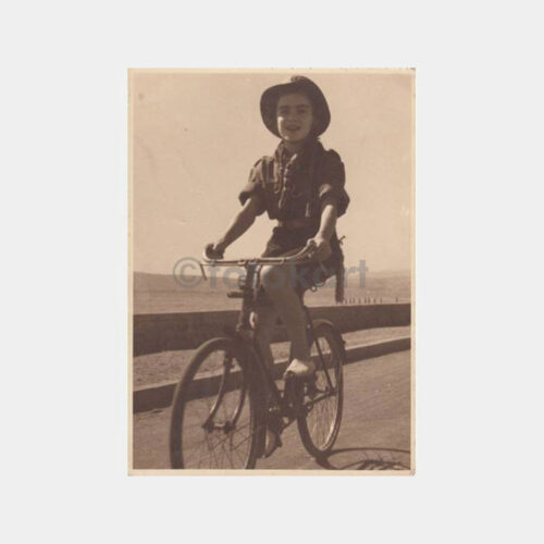 1940 Bisikletli İzci Kız Öğrenci Fotoğraf
