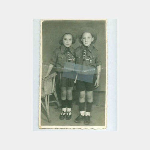 1944 İzci Çocuklar Görünüş Stüdyo Fotoğraf