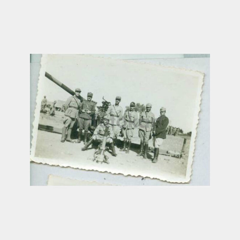 1939 İzmir Gaziemir Askeri Topçu Başında Fotoğraf