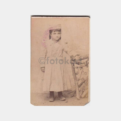 1900 Kız Çocuk Kabinet Stüdyo Fotoğraf